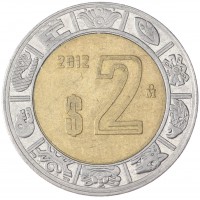 Монета Мексика 2 песо 2012