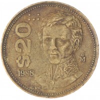 Мексика 20 песо 1988