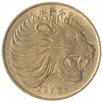 Монета Эфиопия 5 центов 1977