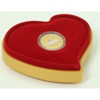 Монета Острова Кука 10 долларов 2008 Любовь драгоценна: Белые лебеди