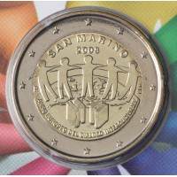 Монета Сан-Марино 2 евро 2008 Год европейского межкультурного диалога (буклет)