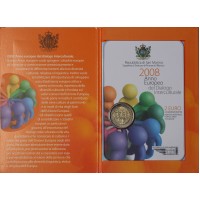 Монета Сан-Марино 2 евро 2008 Год европейского межкультурного диалога (буклет)