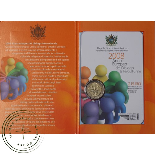 Сан-Марино 2 евро 2008 Год европейского межкультурного диалога (буклет) — 39431183