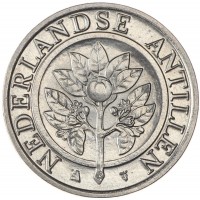 Монета Антильские острова 25 центов 2016