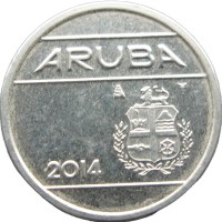 Монета Аруба 25 центов 2014