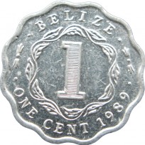 Монета Белиз 1 цент 1989