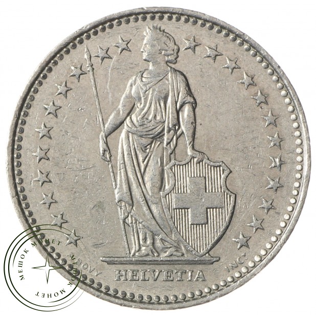 Швейцария 1 франк 1989