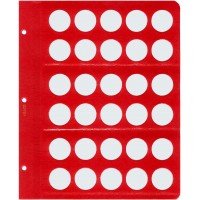 Универсальный лист для монет диаметром 27 мм (красный) в Альбом КоллекционерЪ