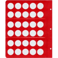 Универсальный лист для монет диаметром 27 мм (красный) в Альбом КоллекционерЪ