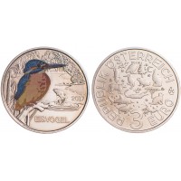 Монета Австрия 3 евро 2017 Зимородок