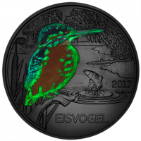 Монета Австрия 3 евро 2017 Зимородок