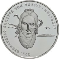 Монета Германия 20 евро 2022 Дросте-Хюльсхофф