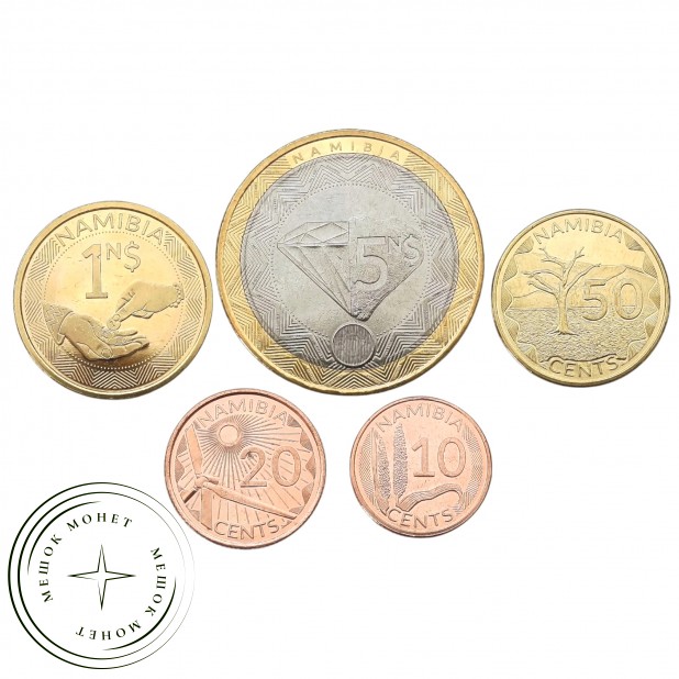 Намибия набор 5 монет 2025