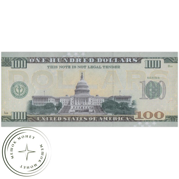 США 100 долларов штат Техас — сувенирная банкнота