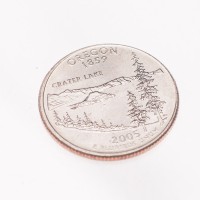 Монета США 25 центов 2005 Орегон