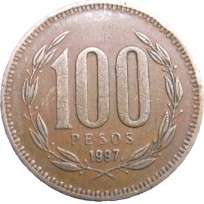 Монета Чили 100 песо 1997