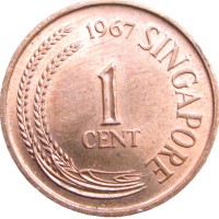 Сингапур 1 цент 1967