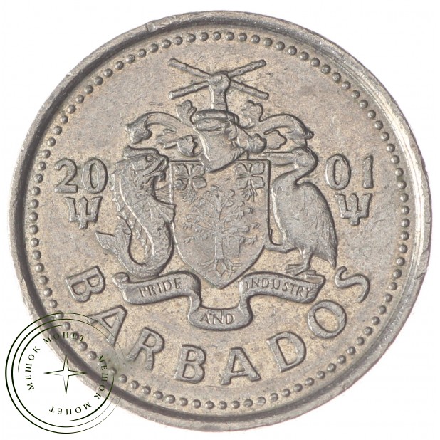 Барбадос 10 центов 2001