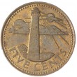 Барбадос 5 центов 2002