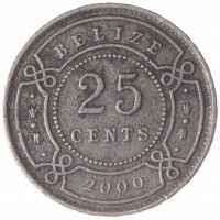 Белиз 25 центов 2000