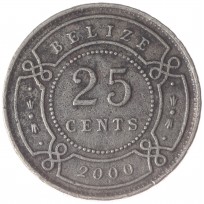 Монета Белиз 25 центов 2000