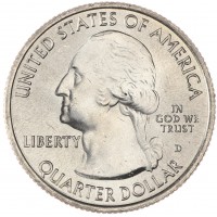 Монета США 25 центов 2013 Национальный парк Грейт-Бейсин