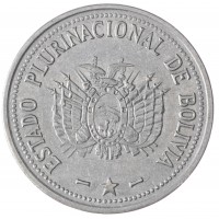 Монета Боливия 50 сентаво 2010