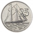 Каймановы острова 25 центов 2017