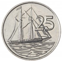 Каймановы острова 25 центов 2017