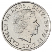 Монета Каймановы острова 25 центов 2017