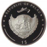 Монета Палау 1 доллар 2009 Морской ангел
