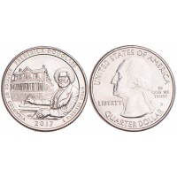Монета США 25 центов 2017 Национальный парк Фредерик Дуглас