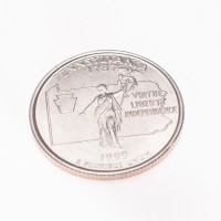 Монета США 25 центов 1999 Пенсильвания