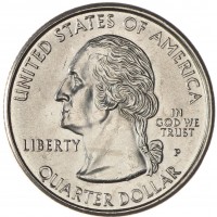 Монета США 25 центов 1999 Пенсильвания