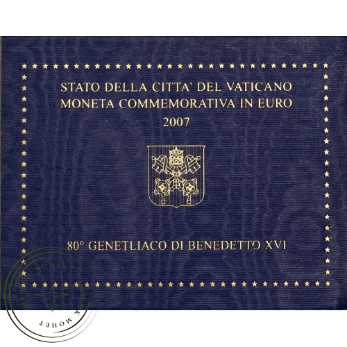 Ватикан 2 евро 2007 80 лет папе Бенедикту XVI (буклет)