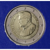 Монета Ватикан 2 евро 2007 80 лет папе Бенедикту XVI (буклет)