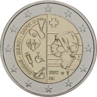 Бельгия 2 евро 2022 Пандемия Covid (Буклет)