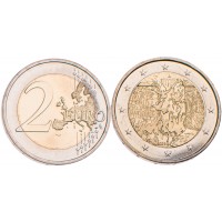 Монета Франция 2 евро 2019 30-летие падения Берлинской стены
