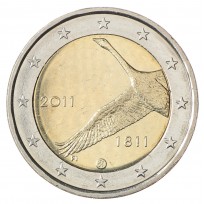 Монета Финляндия 2 евро 2011 200 лет банку