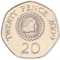 Гернси 20 пенсов 2009