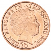 Монета Джерси 1 пенни 2008