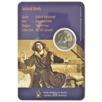 Монета Мальта 2 евро 2023 Коперник