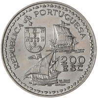 Монета Португалия 200 эскудо 1994 600 лет со дня рождения Генриха Мореплавателя