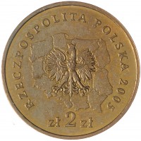 Монета Польша 2 злотых 2005 Варминско-Мазурское воеводство