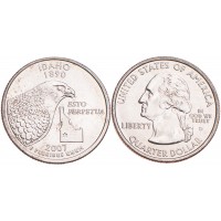 Монета США 25 центов 2007 Айдахо
