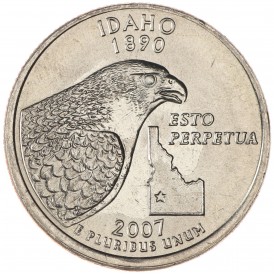 Монета США 25 центов 2007 Айдахо