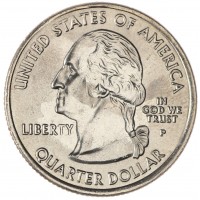 Монета США 25 центов 2007 Айдахо