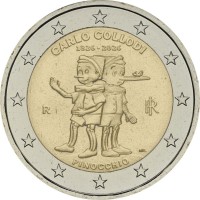 Италия 2 евро 2026 Пинокио