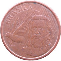 Монета Бразилия 5 сентаво 2010