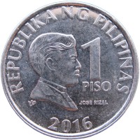 Филиппины 1 песо 2016